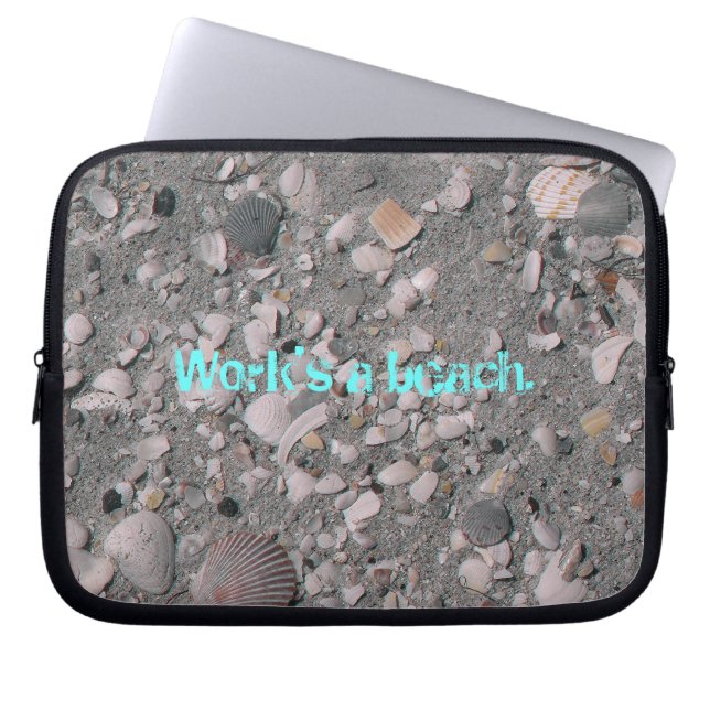 Arbetet är en strand. laptop fodral (Framsidan)