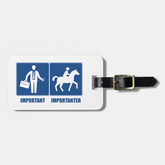 Arbetet är viktigt,  är viktigt bagagebricka (Horisontell Framsida)