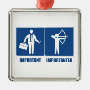 Arbetet är viktigt, arkitekturen är viktig julgransprydnad metall