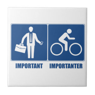 Arbetet är viktigt, cykling är viktigt kakelplatta