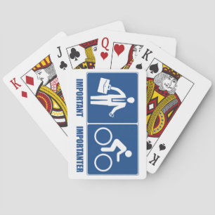 Arbetet är viktigt, cykling är viktigt spelkort