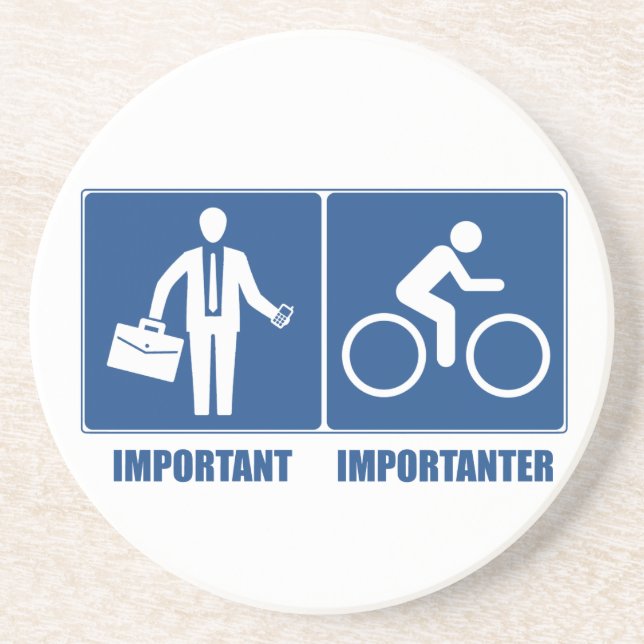 Arbetet är viktigt, cykling är viktigt underlägg sandsten (Framsidan)