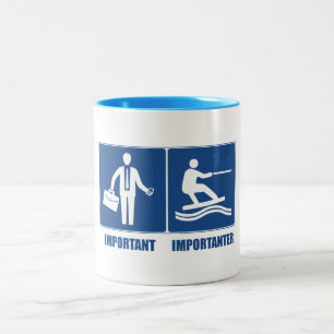 Arbetet är viktigt, det är viktigt att vädra Två-Tonad mugg