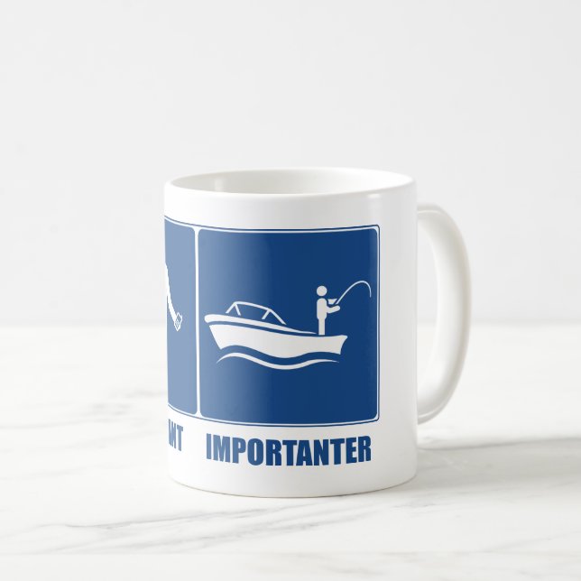 Arbetet är viktigt, fisket är viktigt kaffemugg (Framsida höger)