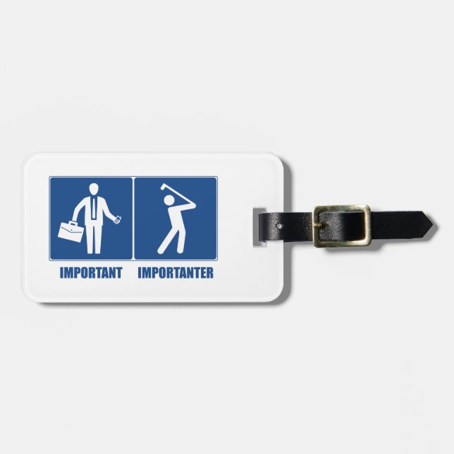 Arbetet är viktigt, Golf är viktigt Bagagebricka (Horisontell Framsida)