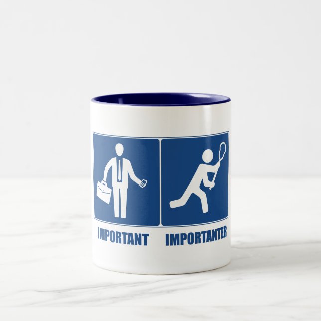 Arbetet är viktigt, Lacrosse är viktigt Två-Tonad Mugg (Center)