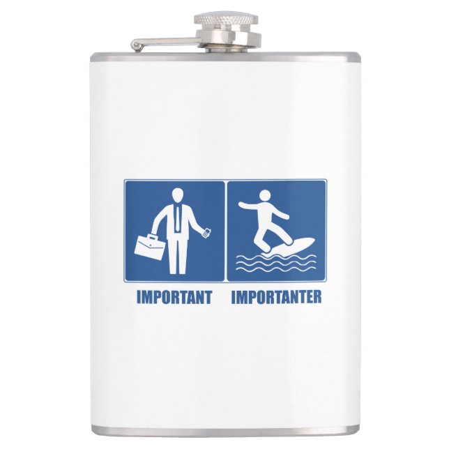Arbetet är viktigt, överlevnaden är viktig fickplunta (Framsidan)