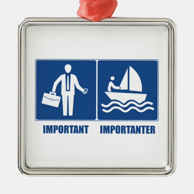 Arbetet är viktigt, sjöfarten är viktig julgransprydnad metall (Framsidan)