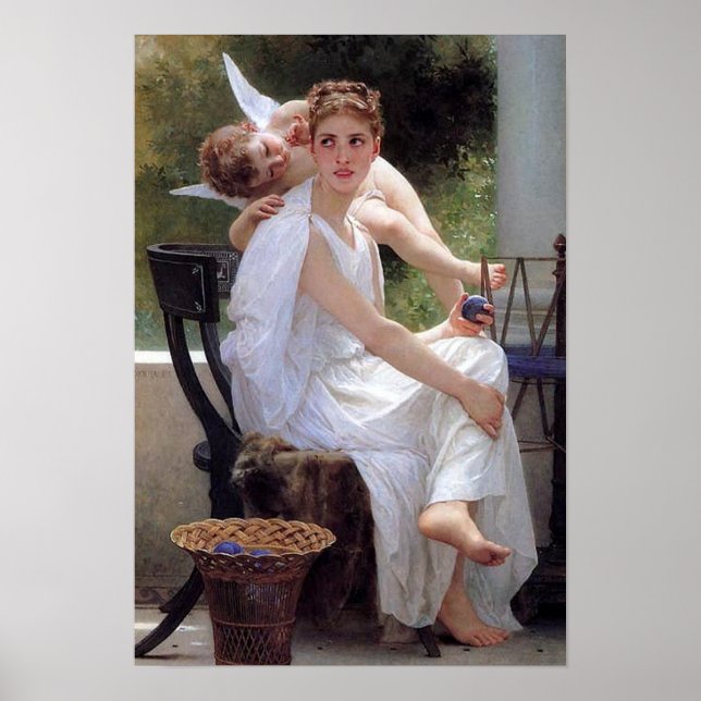 "Arbetet avbröts" av Bouguereau Poster (Framsidan)