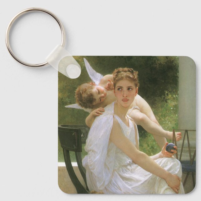 Arbetet avbrutet av Bouguereau, ängelporträtt Nyckelring (Framsida)