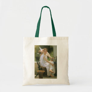 Arbetet avbrutet av Bouguereau, ängelporträtt Tygkasse