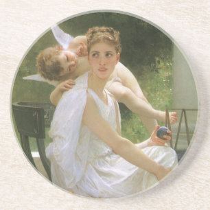 Arbetet avbrutet av Bouguereau, ängelporträtt Underlägg