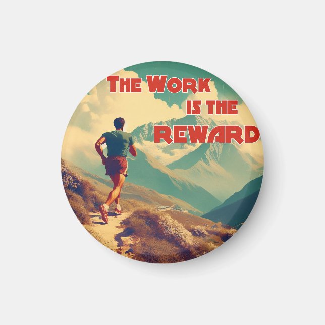Arbetet består av bergen för Springerna Reward Magnet (Framsidan)