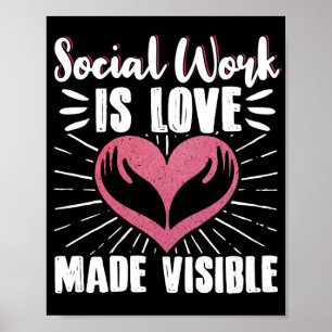 Arbetet i Social Worker Social görs synligt i Kärl Poster