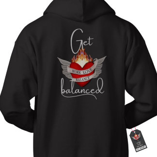 Arbetet KÄRLEK BALANS - Få balans Hoodie