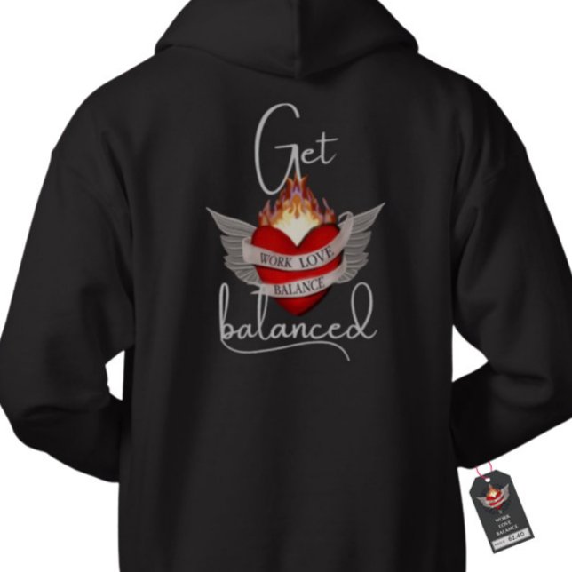 Arbetet KÄRLEK BALANS - Få balans  Hoodie (Skapare uppladdad)