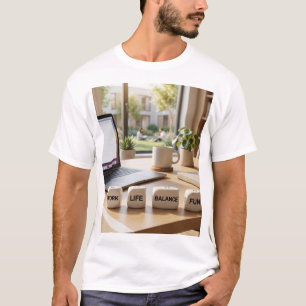 Arbetet Livsbalans Roliga Tärningar Kontorsdator M T Shirt