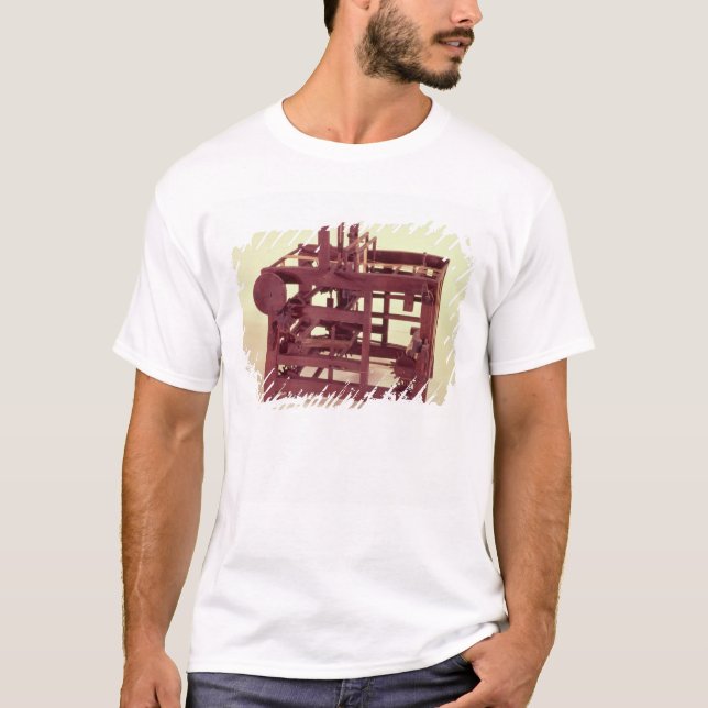 Arbetet modellerar av en vävstol t-shirt (Framsida)