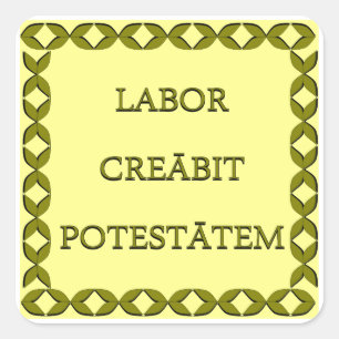 ARBETS- CREĀBIT POTESTĀTEM FYRKANTIGT KLISTERMÄRKE