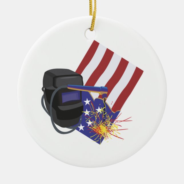 Arbets- dag julgransprydnad keramik (Framsidan)