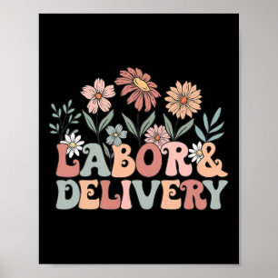 Arbets- och leveranssjuksköterska för vilda blommo poster