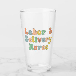 Arbets- och leveranssjuksköterska Groovy Retro Glaskopp