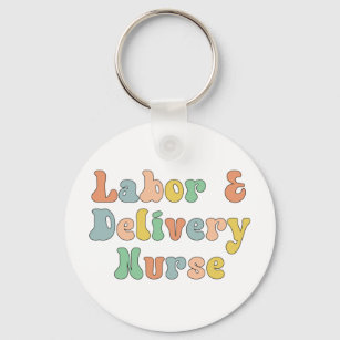 Arbets- och leveranssjuksköterska Groovy Retro Nyckelring