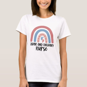 Arbets- och leveranssjuksköterska Rainbow Nurse-g T Shirt