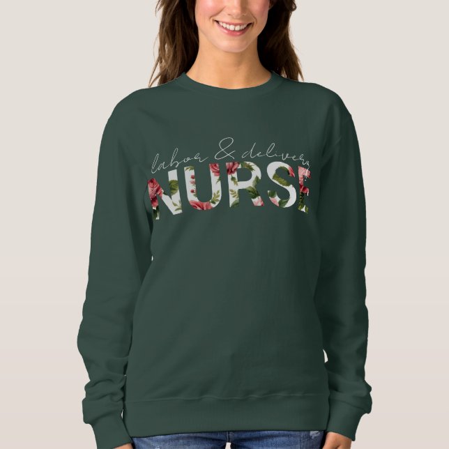 Arbets- och leveranssjuksköterska t shirt (Framsida)