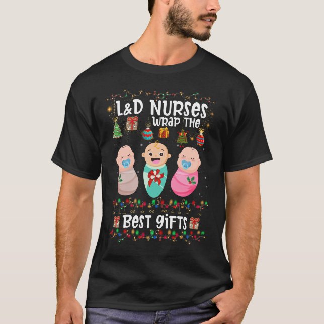 Arbets- och leveranssjuksköterskor, L&D, god jul T Shirt (Framsida)