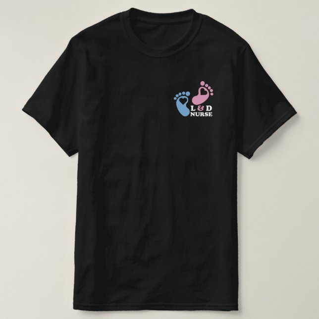 Arbets- och leveranssjuksköterskor t shirt (Design framsida)