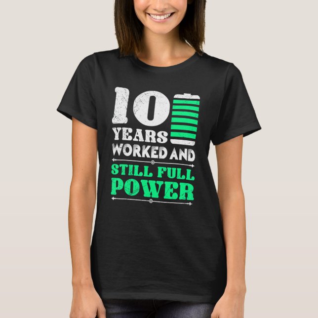 Arbetsårsdag 10 år Bolagsfirma 1 T Shirt (Framsida)