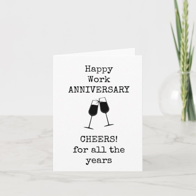 Arbetsårsdag, arbetare, vän, Chef, Cheers Tack Kort (Framsida)