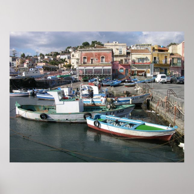 Arbetsbåtar Poster (Framsidan)