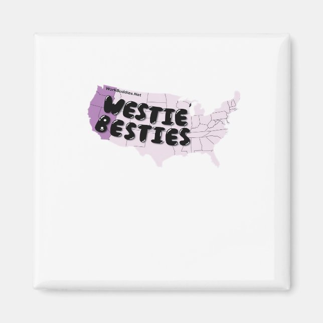 ArbetsBuddies Westie Bestie Magnet (Framsidan)
