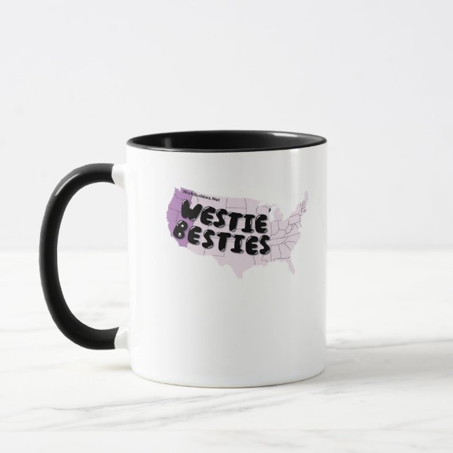 ArbetsBuddies Westie Bestie Mugg (Vänster)