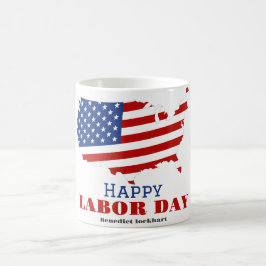 Arbetsdag i Elegant med USA flagga Kaffemugg