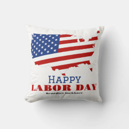 Arbetsdag i Elegant med USA flagga Kudde