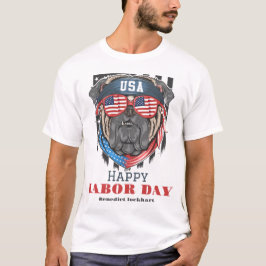 Arbetsdag i Elegant med USA flagga T-Shirt