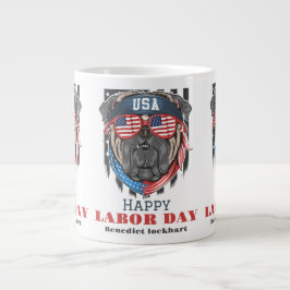 Arbetsdag i Elegant med USA flagga T-Shirt Jumbo Mugg