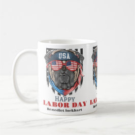 Arbetsdag i Elegant med USA flagga T-Shirt Kaffemugg