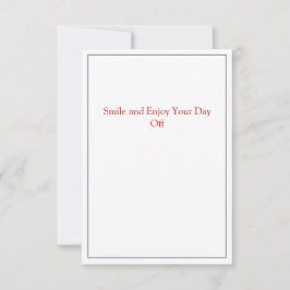 Arbetsdag i Elegant med USA flagga Tack Kort