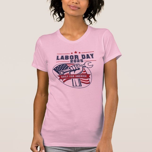 Arbetsdagen 2025 USA:s första dag T Shirt (Framsida)