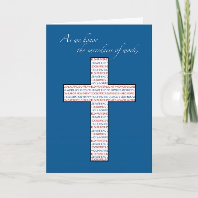 Arbetsdagen, Christian Kor, Red, White, Blue Kort (Framsida)