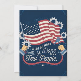 Arbetsdagen: Mycket arbete utfört av ett fåtal Tack Kort