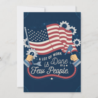 Arbetsdagen: Mycket arbete utfört av ett fåtal Tack Kort