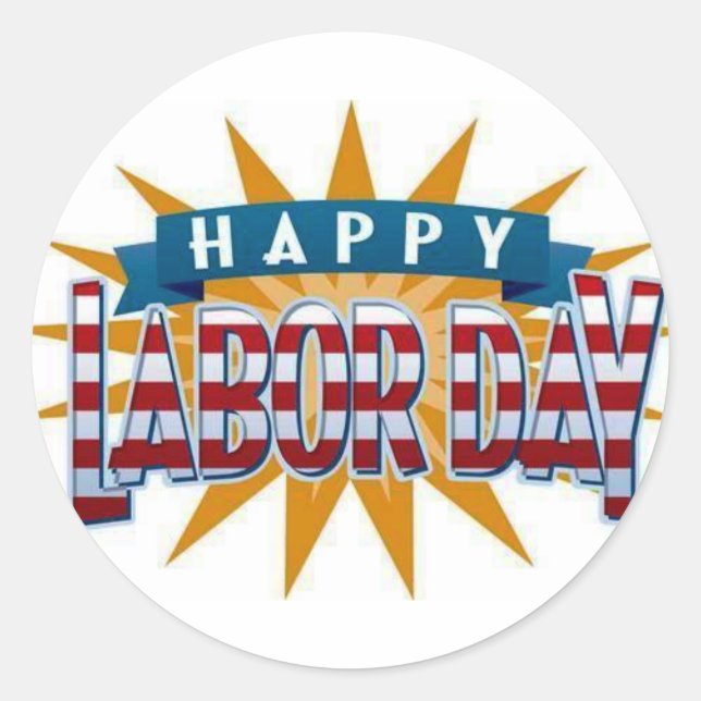 Arbetsdagen Runt Klistermärke (Framsida)