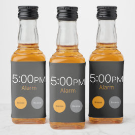 Arbetsdagslarm om Mini Liquor Flaska Spritflaskor Etikett