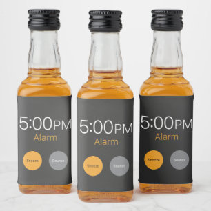 Arbetsdagslarm om Mini Liquor Flaska Spritflaskor Etikett