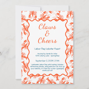 Arbetsdagslobsterbräddning - Patriotic Seaf Inbjudningar